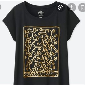 Keith Haring x Uniqlo metallic shirt
